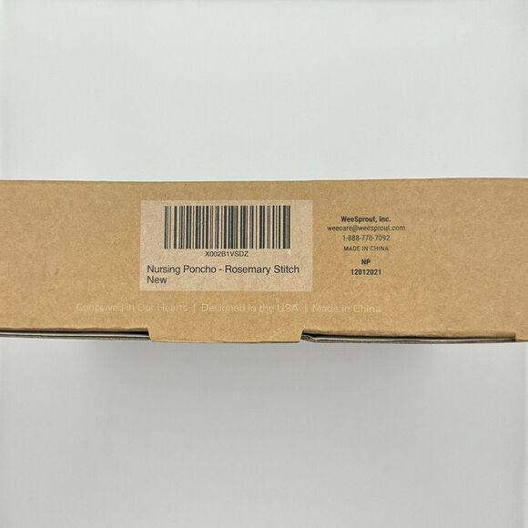 NIB, Wee Sprout‎ Nursing Poncho Lenzing Modal. Green Rosemary Stitch. - Picture 6 of 6